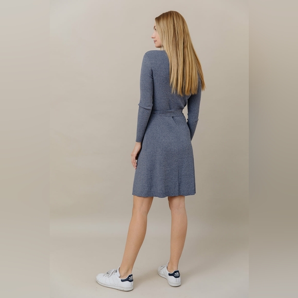 Apparalel Ribbed Knit Button Down Dress in Latte - Picture 2 of 7